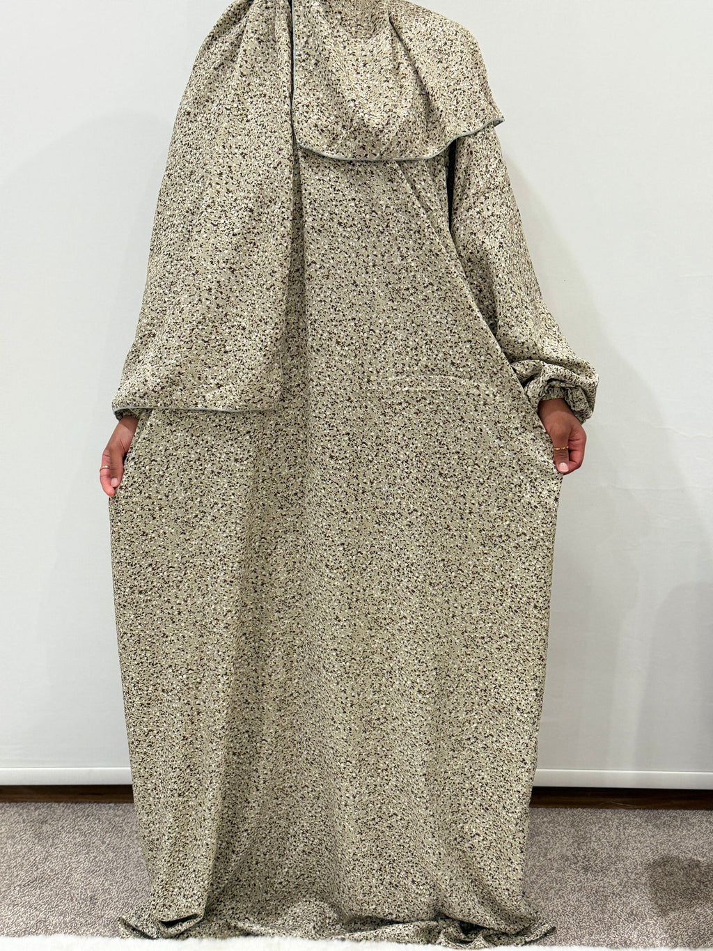 Olive Speckled Prayer Dress