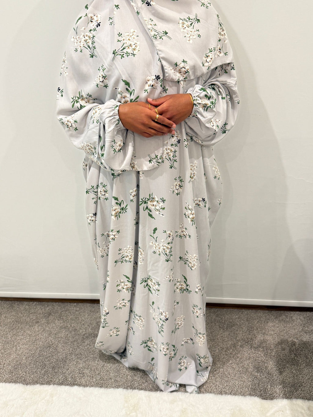 Grey Blossom Prayer Dress