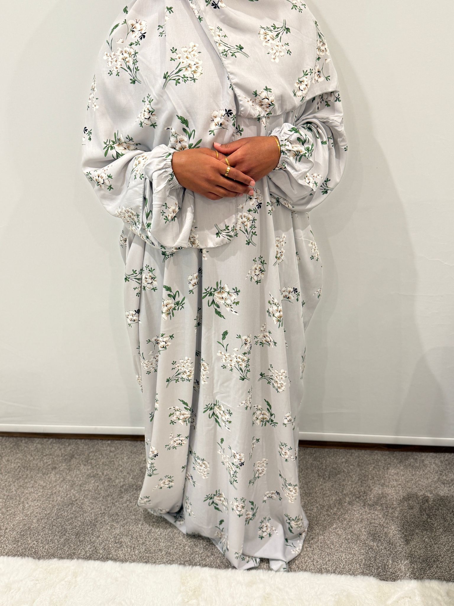 Grey Blossom Prayer Dress