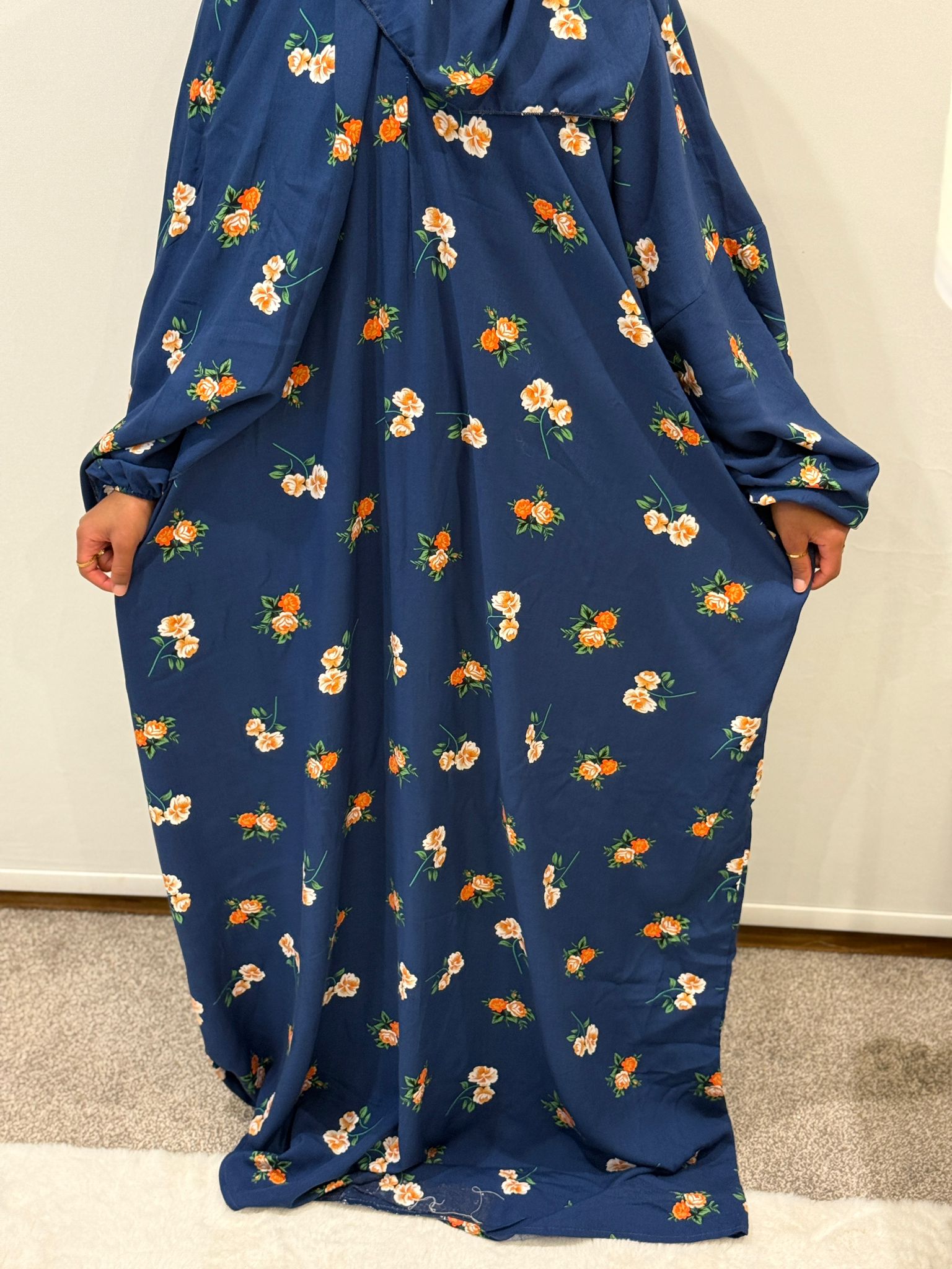 Navy Rose Prayer Dress