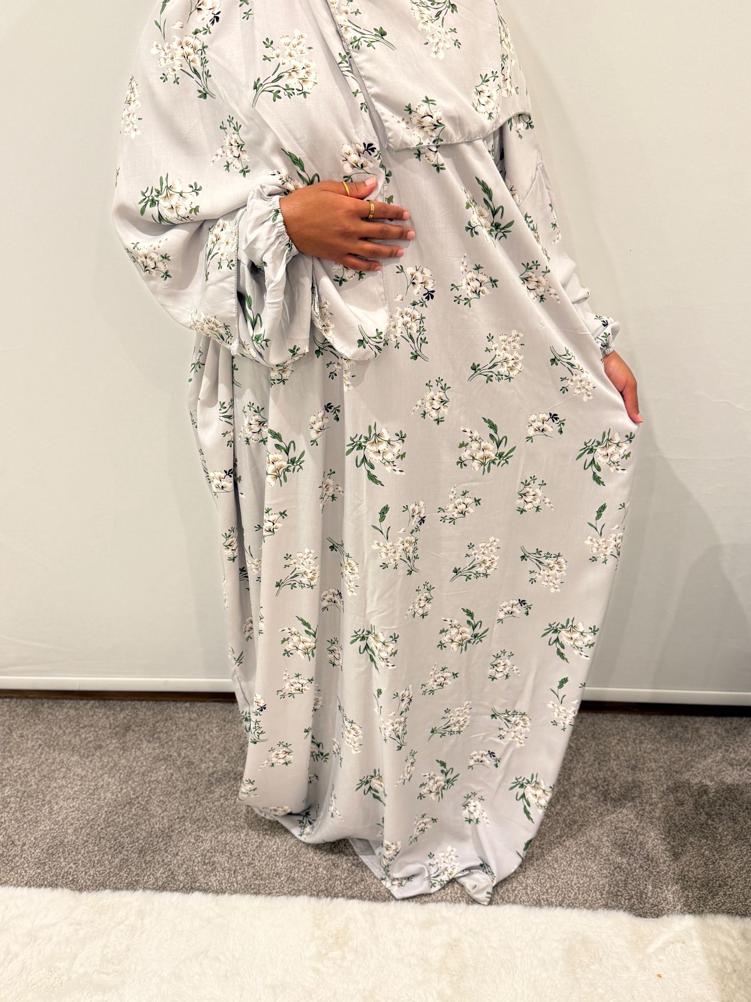 Grey Blossom Prayer Dress