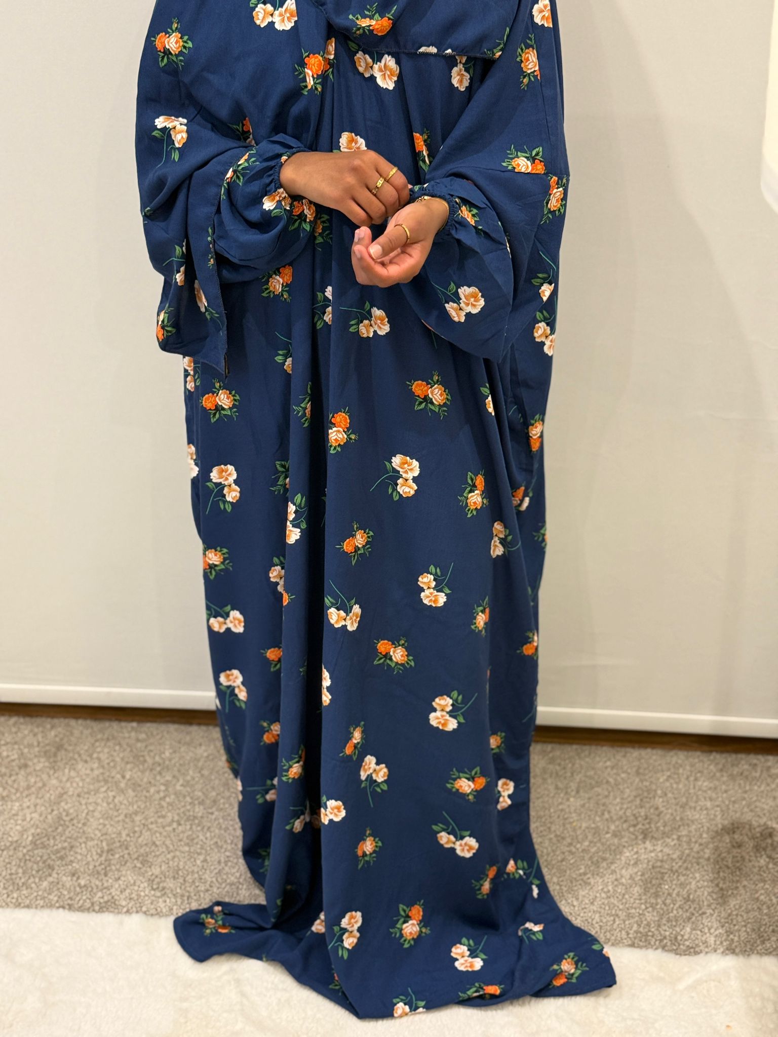 Navy Rose Prayer Dress