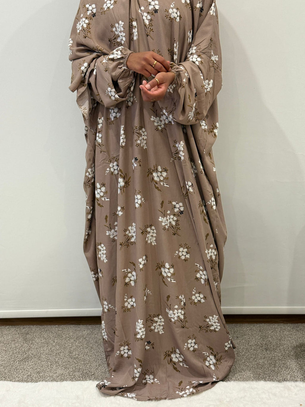 Taupe Blossom Prayer Dress
