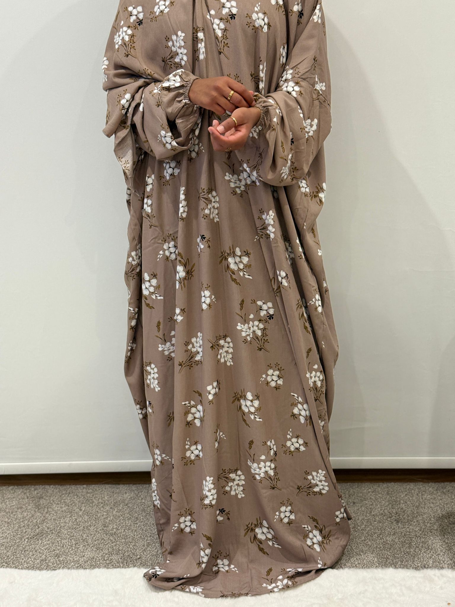 Taupe Blossom Prayer Dress